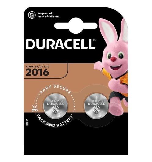 Duracell Knoopcel batterij Lithium CR2016 blister 2, Audio, Tv en Foto, Accu's en Batterijen, Nieuw, Ophalen of Verzenden