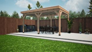 Overkapping met overstek 300x500cm, Verando, Tuin en Terras, Overkappingen