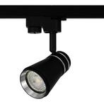 LED 1-fase Railspot 60mm Zwart | GU10 fitting, Huis en Inrichting, Lampen | Spots, Ophalen of Verzenden, Nieuw, Metaal of Aluminium