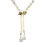 Vintage parel collier met gouden parel klem 14 krt, Ophalen of Verzenden, Nieuw