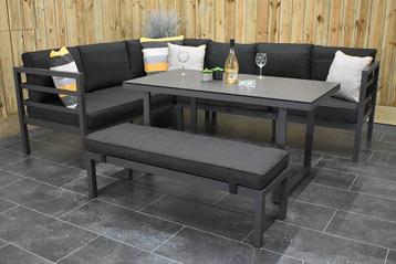 Nevada Loungeset Hoekbank met Ligbed Functie Hoge Tafel met beschikbaar voor biedingen