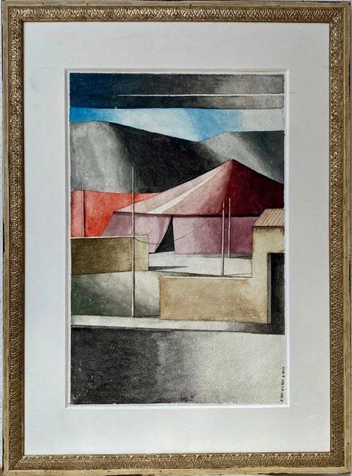 Marcello Scuffi (1948-2021) - Il circo in fondo al paese, Antiek en Kunst, Kunst | Schilderijen | Modern