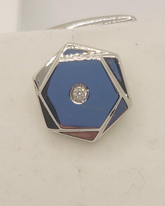 Manchetknopen - 19.2 kt. Witgoud Diamant (Natuurlijk), Sieraden, Tassen en Uiterlijk, Antieke sieraden