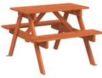 Kinder Picknicktafel 2-in-1 met Bankjes en Parasolgat, Verzenden, Nieuw