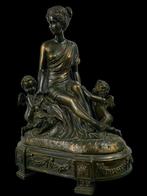 sculptuur, Ninfa con Amorini - 27 cm - Zinklegering