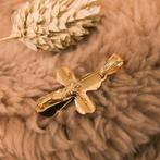 Gouden hanger van een kruis met corpus, Ophalen of Verzenden, Gebruikt, Goud, Overige merken
