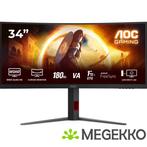 AOC G4 CU34G4 34  WQHD 180Hz VA Gaming Monitor, Computers en Software, Monitoren, Verzenden, Nieuw, AOC