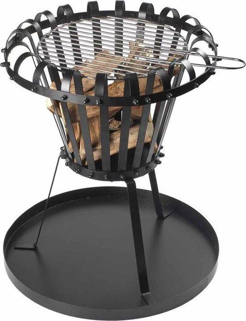 Vuurkorf met Asplaat - Ø 55 cm, Tuin en Terras, Bloempotten, Verzenden