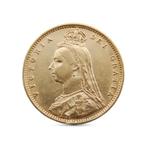 Originele gouden munt van Queen Victoria 1887 - 1893, Postzegels en Munten, Verzenden