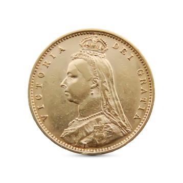 Originele gouden munt van Queen Victoria 1887 - 1893