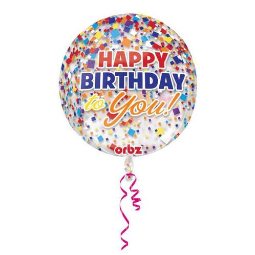Helium Ballon Happy Birthday Leeg 40cm, Hobby en Vrije tijd, Feestartikelen, Nieuw, Verzenden