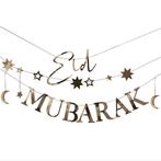 Gouden Ramadan Letterslinger Eid Mubarak 1,5m 3st, Nieuw, Verzenden