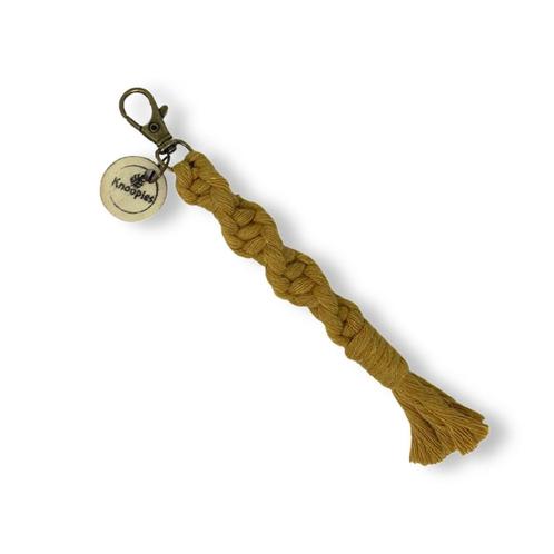 Macramé Sleutelhanger - Spiral Knots - Katoen - Macramé -, Verzamelen, Sleutelhangers, Nieuw, Overige typen, Ophalen of Verzenden