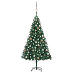 vidaXL Kunstkerstboom met verlichting en kerstballen 180 cm, Diversen, Kerst, Verzenden, Nieuw