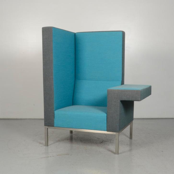 Design fauteuil Palau Bricks - Blauw - Grijs - 137 x 110 cm, Antiek en Kunst, Kunst | Designobjecten, Ophalen of Verzenden