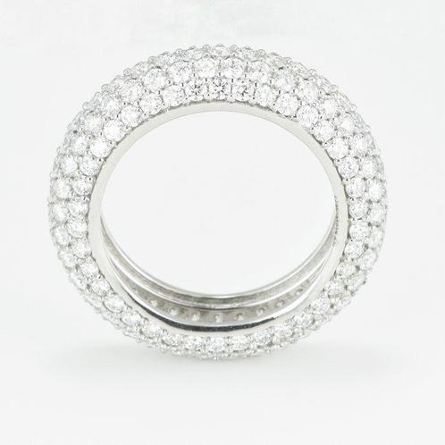 Ring Platina - 3.51ct. tw. Diamant (Natuurlijk) - VVS-Pavé, Sieraden, Tassen en Uiterlijk, Ringen