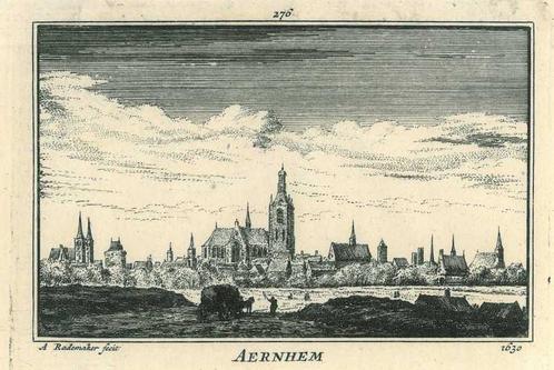 Zicht op Arnhem, Antiek en Kunst, Kunst | Etsen en Gravures