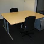 (MDK-104853) Ahrend Essa bureau met nieuw blad, Huis en Inrichting, Bureaus, Ophalen of Verzenden, In hoogte verstelbaar, Gebruikt