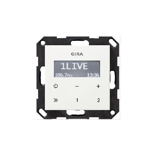 GIRA Systeem 55 inbouw radio Zuiver wit 228403, Doe-het-zelf en Verbouw, Elektra en Kabels, Nieuw, Ophalen of Verzenden