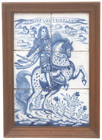 Tegeltableau, Johan Willem Friso van Nassau-Dietz, Holland beschikbaar voor biedingen