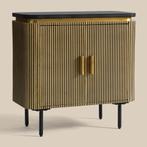 *WOONWINKEL* Ovaal Dressoir Goud Met Ribbels, Verzenden, Nieuw