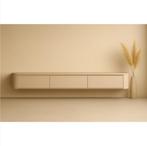 Japandi TV-meubel Curf Mat Beige | Vistawalls, Nieuw, Overige materialen, Met klep(pen)