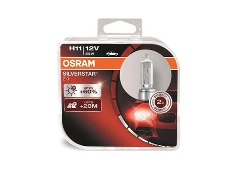OSRAM H11 12V - SILVERSTAR - Set, Auto-onderdelen, Verlichting, Nieuw, Alfa Romeo, Amerikaanse onderdelen, Audi, BMW, Citroën