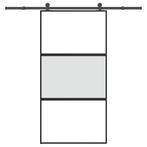 vidaXL Schuifdeur met beslag 102,5x205 cm gehard glas en, Doe-het-zelf en Verbouw, Deuren en Horren, Verzenden, Nieuw