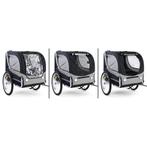 Fietskar hondenkar - opvouwbaar - grijs zwart - max 40 kg, Fietsen en Brommers, Fietsaccessoires | Aanhangers en Karren, Ophalen of Verzenden