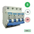 Gacia installatieautomaat 4 polig B2 10KA - PB8H-4B02, Ophalen of Verzenden, Nieuw