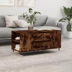 vidaXL Salontafel 102x44,5x50 cm bewerkt hout gerookt, Minder dan 50 cm, 100 tot 150 cm, 50 tot 75 cm, Verzenden
