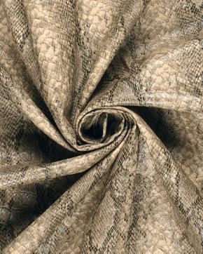 Imitatie Leer Slang Beige, Hobby en Vrije tijd, Stoffen en Lappen, Beige, Nieuw