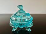 Vallerysthal or Meisenthal - Vintage clear turquoise glass, Antiek en Kunst