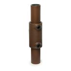 Koppelmof Uitwendig - Vintage Brown (Ø 33.7) | Bezorgen en a, Doe-het-zelf en Verbouw, Ophalen of Verzenden, Nieuw