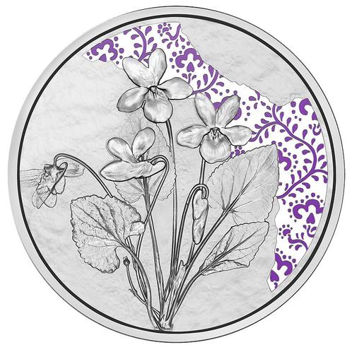 Oostenrijk 10 Euro Viooltje 2024 Zilver Proof, Postzegels en Munten, Munten | Europa | Euromunten, Verzenden