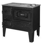 Houtfornuis Zwart 7,85kW | Verwarming 55m² | Nieuw, Witgoed en Apparatuur, 3 kookzones of minder, Ophalen of Verzenden, Gas, Draaiplateau