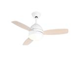 Plafondventilator wit met hout print 96cm met, Verzenden, Nieuw, Modern