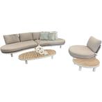 Castello organische stoel bank loungeset 5 delig latte zand, Ophalen of Verzenden, Nieuw, Aluminium