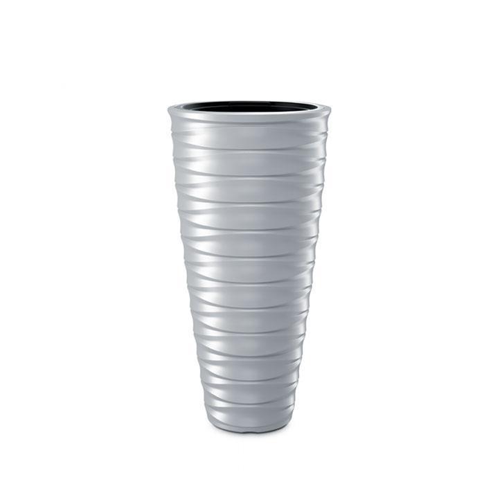 Hoge bloempot voor binnen & buiten wit 38 CM x 76,5 CM, Tuin en Terras, Bloempotten, 70 cm of meer, 25 tot 40 cm, Rond, Nieuw