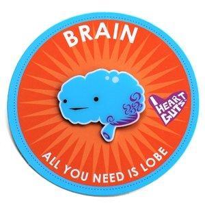 I Heart Guts reversspeld - Hersenen (Brain), Verzamelen, Speldjes, Pins en Buttons, Verzenden