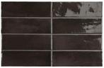 Wandtegel Equipe Ceramica Coco Black Hat Zwart Glans 5x15, Nieuw, Minder dan 20 cm, 10 m² of meer, Wandtegels