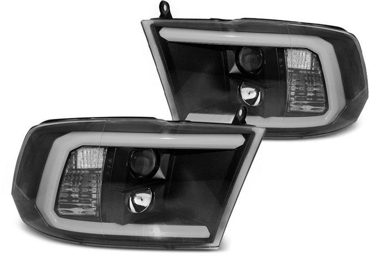 Koplampen | Dodge | Ram 2009-2018 | LED | Tube Light | zwart, Auto-onderdelen, Verlichting, Nieuw, Dodge, Verzenden