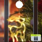 Kerstverlichting Raam Rendier - 21x14cm - Inclusief, Diversen, Kerst, Verzenden, Nieuw