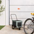 vidaXL Hondenfietstrailer oxford stof en ijzer grijs en, Verzenden, Nieuw