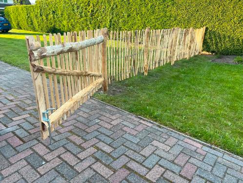 schapenhekwerk  Schapenhek  Kastanjehout  tuinafscheiding, Tuin en Terras, Tuinhekken en Hekwerk, Met poort, Nieuw, Hout, Overige typen