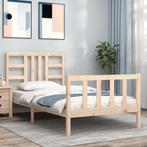 vidaXL Bedframe zonder matras massief grenenhout 90x190 cm, Huis en Inrichting, 90 cm, Eenpersoons, Bruin, Verzenden