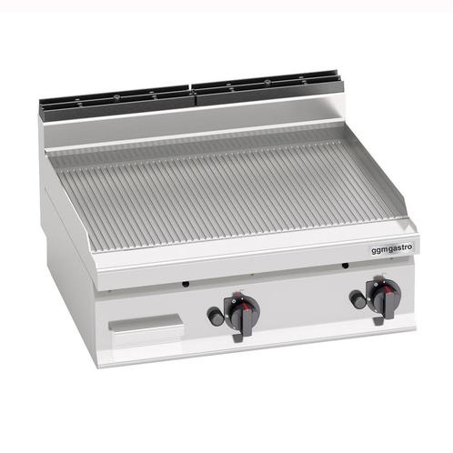 GGM Gastro | Gas grillplaat - 13,8 kW - Gegroefd | GGB873MG, Witgoed en Apparatuur, Grillplaten, Nieuw, Verzenden