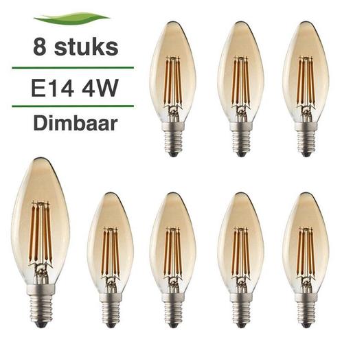 8x E14 LED lamp | Kaarslamp |  4W 2500K extra warm | Dimbaar, Huis en Inrichting, Lampen | Losse lampen, E14 (klein), Nieuw, 30 tot 60 watt