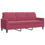 Driezitsbank Wijnrood 180cm | Retourdeal | 35% Korting!, Huis en Inrichting, Banken | Bankstellen, Minder dan 75 cm, 150 tot 200 cm