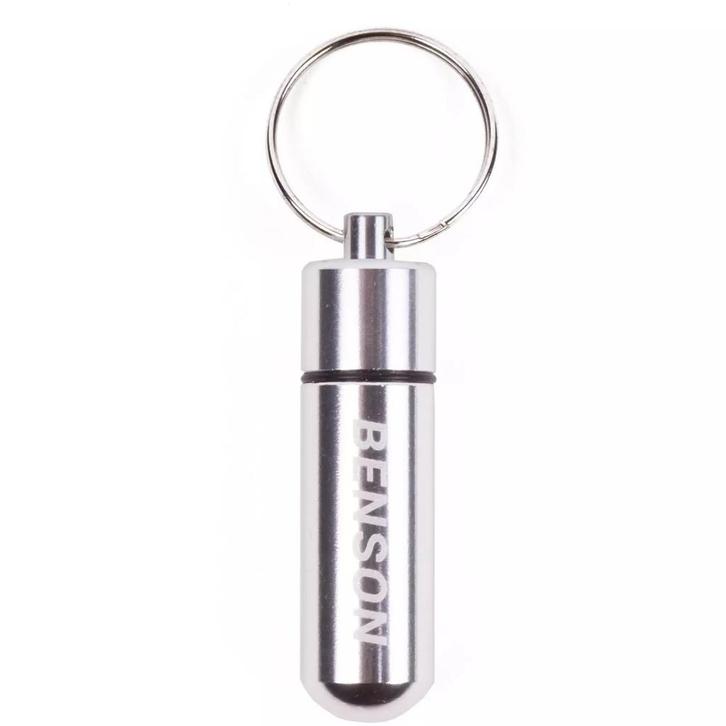 Benson Zilveren aluminium pillendoosje - waterdicht - met..., Diversen, Verpleegmiddelen, Nieuw, Ophalen of Verzenden